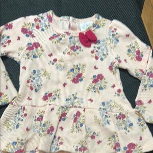 Floral Kids Top with Bow Accent